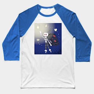 Mothwoman (Ash blue) Baseball T-Shirt